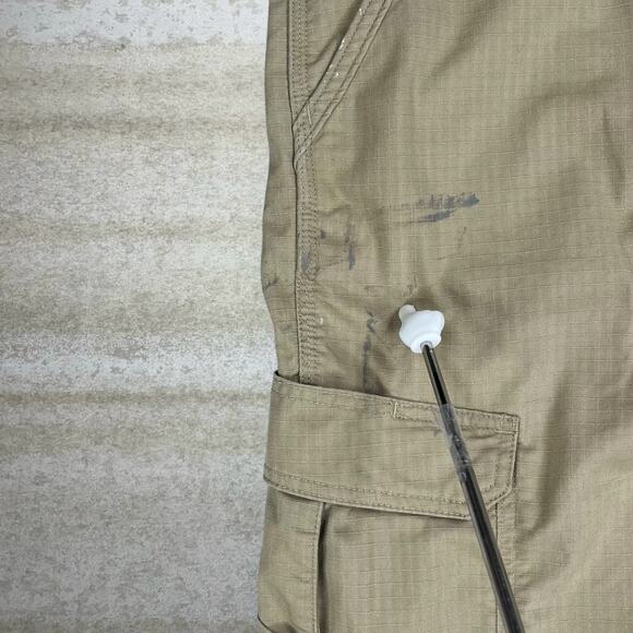 Vintage Carhartt Cargo Pants Tan Polyester Baggy Wide Leg Dungarees Painters 90s - Picture 8 of 8